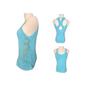 Fila Sport 100th Anniversary Women's Small Blue/Gold Racerback W/Shelf 2011